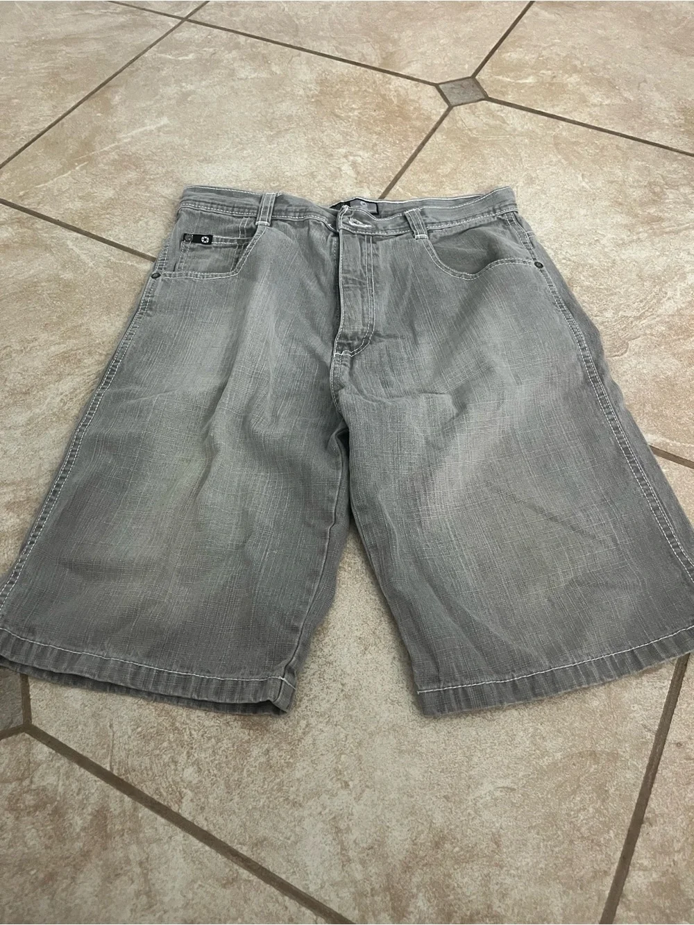 South Pole Gray Men's Denim Jean Shorts